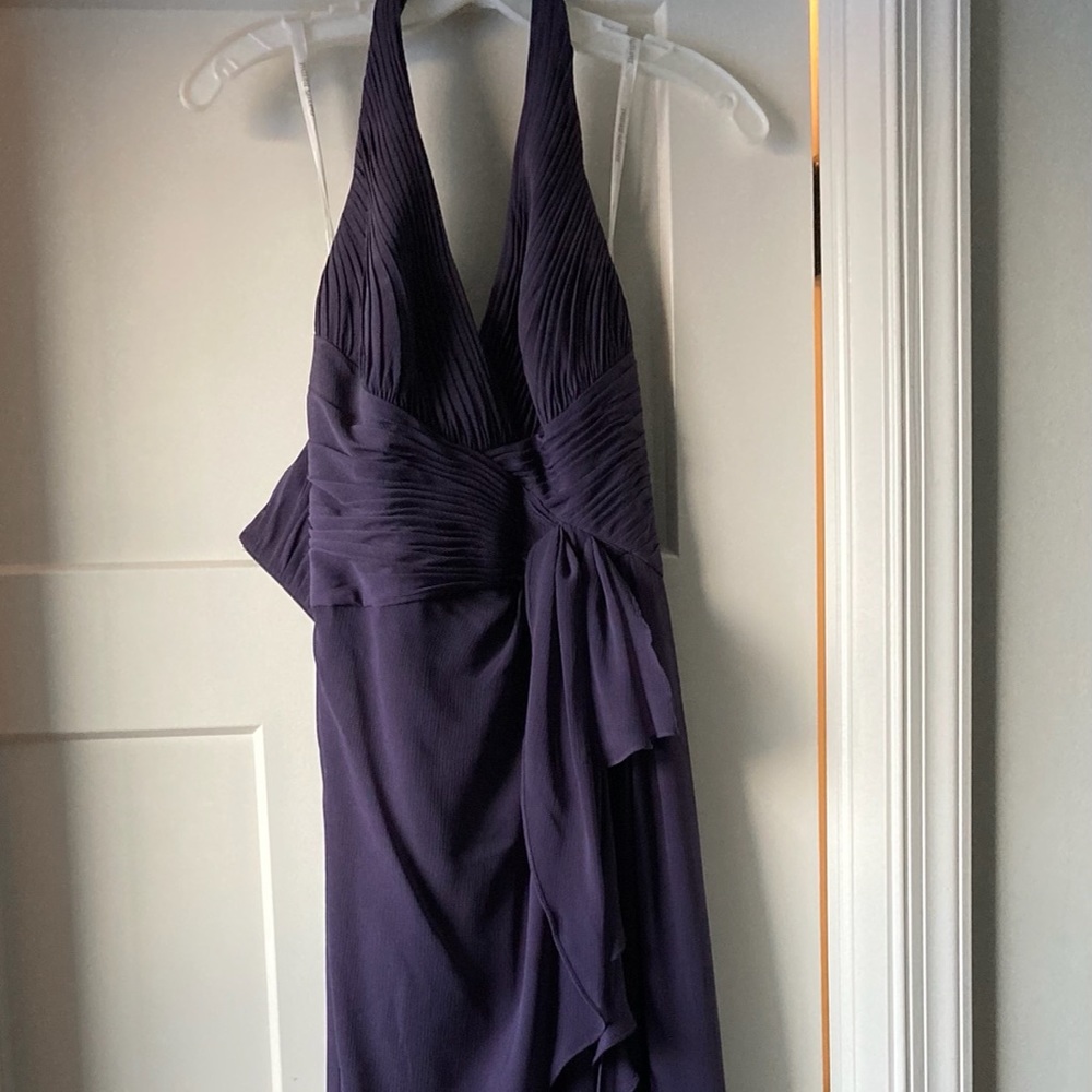 David’s Bridal bridesmaid gown Lapis